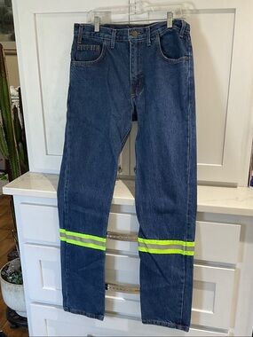 Big Bill Men's Visibility Stripped  Dark Blue Jeans
